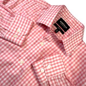 Bonobos Premium Swiss Fabric Button Down‎ Shirt Wrinkle Free Stretch L Gingham